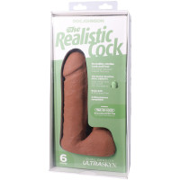 Фаллоимитатор Doc Johnson The Realistic Cock ULTRASKYN - 6 Inch with Balls Caramel — Просмотреть изображение 9