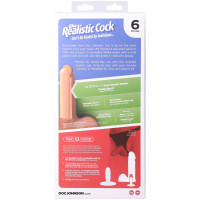 Фаллоимитатор Doc Johnson The Realistic Cock ULTRASKYN - 6 Inch with Balls Caramel — Просмотреть изображение 11