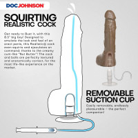 Фалоімітатор, що кінчає Doc Johnson The Realistic Cock ULTRASKYN - Squirting 9,5 Inch Caramel — Переглянути зображення 3