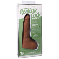 Кончающий фаллоимитатор Doc Johnson The Realistic Cock ULTRASKYN - Squirting 9,5 Inch Caramel — Просмотреть изображение 9