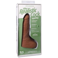 Фалоімітатор, що кінчає Doc Johnson The Realistic Cock ULTRASKYN - Squirting 9,5 Inch Caramel — Переглянути зображення 16