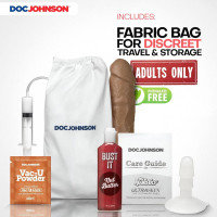 Фалоімітатор, що кінчає Doc Johnson The Realistic Cock ULTRASKYN - Squirting 9,5 Inch Caramel — Переглянути зображення 4