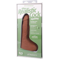 Кончающий фаллоимитатор Doc Johnson The Realistic Cock ULTRASKYN - Squirting 9,5 Inch Caramel — Просмотреть изображение 10