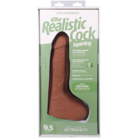 Кончающий фаллоимитатор Doc Johnson The Realistic Cock ULTRASKYN - Squirting 9,5 Inch Caramel — Просмотреть изображение 11