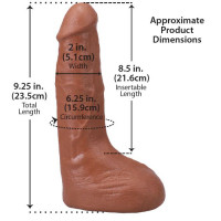 Кончающий фаллоимитатор Doc Johnson The Realistic Cock ULTRASKYN - Squirting 9,5 Inch Caramel — Просмотреть изображение 5