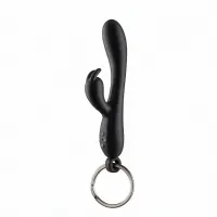 Брелок вібратор-кролик Diverty Sex Black — Переглянути зображення 1