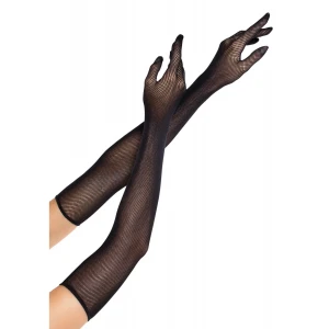 Мітенки Leg Avenue Opera Length Fishnet Gloves Black One Size