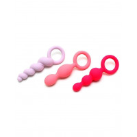 Набір анальних іграшок Satisfyer Plugs colored (set of 3) - Booty Call (м'яте паковання!!!) — Переглянути зображення 3
