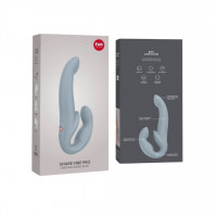 Безремінний страпон з вібрацією Fun Factory SHARE VIBE PRO cool grey (м'яте паковання!!!) — Переглянути зображення 7