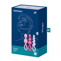Набор анальных игрушек Satisfyer Plugs colored (set of 3) - Booty Call (мятая упаковка!!!) — Просмотреть изображение 4