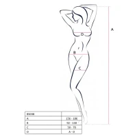 Бодістокінг Passion BS038 red, комбінезон, імітація панчіх і пояса — Просмотреть изображение 4