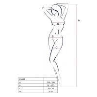 Бодістокінг Passion BS052 white, комбінезон, імітація корсета з підтяжками, панчох і трусиків — Переглянути зображення 6