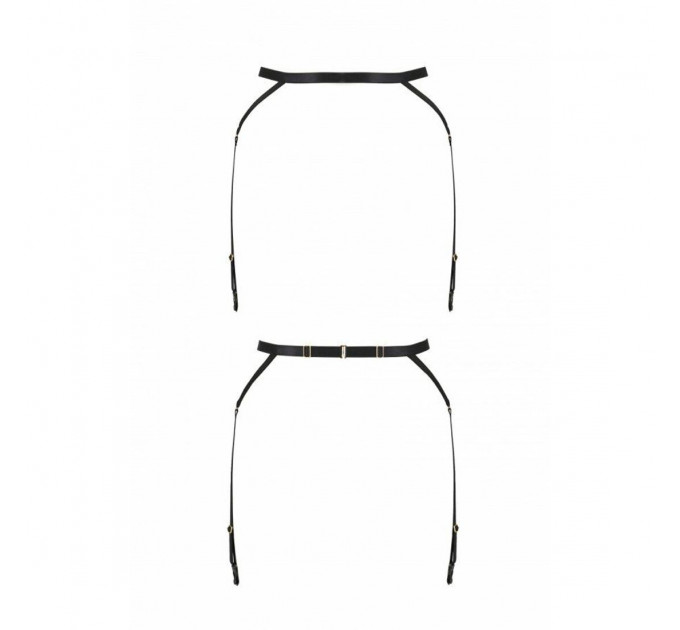 Пояс-стрепи з підв'язками для панчох Passion Exclusive MEGGY GARTER BELT S/M, black