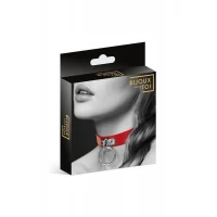Чокер з кільцем для повідця Bijoux Pour Toi - FETISH Red, екошкіра — Переглянути зображення 3