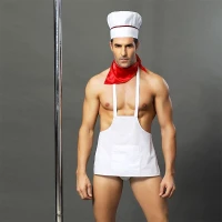 Чоловічий еротичний костюм кухаря &quot;Умілий Джек&quot; One Size: сліпи, фартух, хустка і ковпак — Переглянути зображення 2