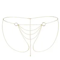 Ланцюжок-трусики Bijoux Indiscrets Magnifique Bikini Chain – Gold, прикраса для тіла — Переглянути зображення 2