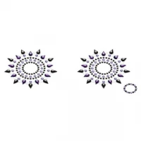 Пестіс з кристалів Petits Joujoux Gloria set of 2 - Black/Purple, прикраса на груди — Переглянути зображення 1