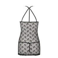 Напівпрозора сорочка Passion AZALIA CHEMISE L/XL, black — Переглянути зображення 6