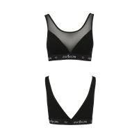 Топ з прозорою вставкою Passion PS002 TOP S, black — Переглянути зображення 5