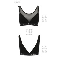 Топ с прозрачной вставкой Passion PS002 TOP S, black