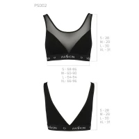 Топ з прозорою вставкою Passion PS002 TOP S, black — Переглянути зображення 6