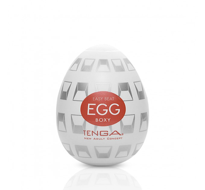 Мастурбатор-яйце Tenga Egg Boxy з геометричним рельєфом