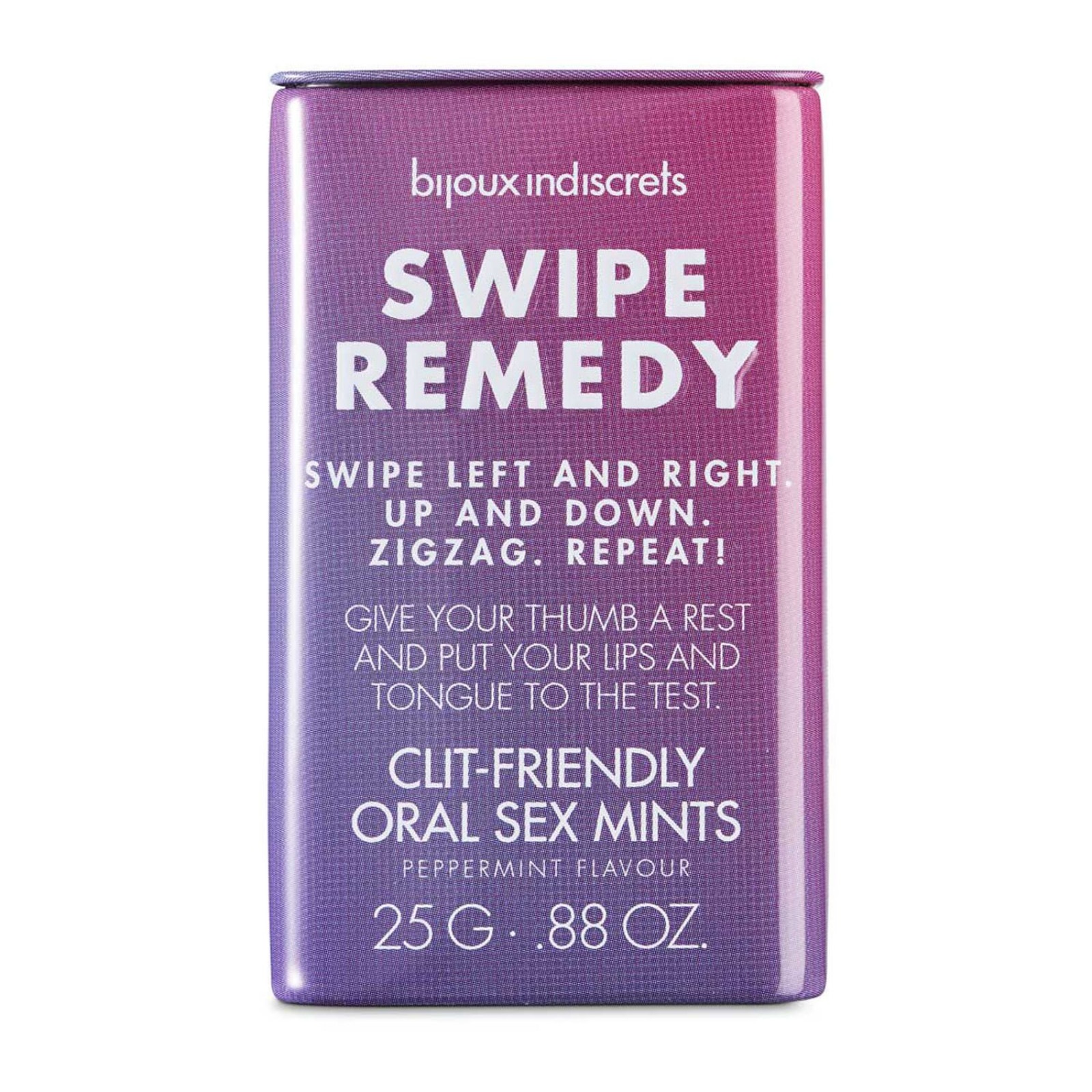 Розпродаж! М'ятні цукерки Bijoux Indiscrets Swipe Remedy – clitherapy oral sex mints термін 11.04.26
