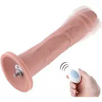 Фалоімітатор 10.2″ з вібрацією для секс-машин Hismith Silicone Dildo with Vibe, KlicLok, пульт ДК — Переглянути зображення 1