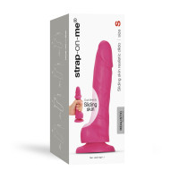 Реалістичний фалоімітатор Strap-On-Me Sliding Skin Realistic Dildo Fuchsia S, ефект рухливої шкіри — Просмотреть изображение 7