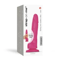 Реалістичний фалоімітатор Strap-On-Me Sliding Skin Realistic Dildo Fuchsia S, ефект рухливої шкіри — Переглянути зображення 7