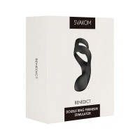 Двойное эрекционное кольцо Svakom Benedict Black со стимуляцией промежности — Просмотреть изображение 7