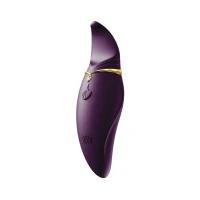 Вібратор 2в1 з язичком Zalo — Hero Twilight Purple, кристал Swarovski — Переглянути зображення 1