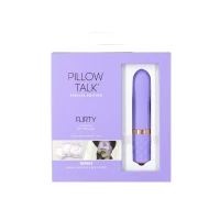 Розкішний вібратор Pillow Talk Flirty Purple Special Edition, Сваровскі, пов’язка на очі+гра — Переглянути зображення 8