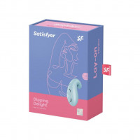 Вибратор Satisfyer Dipping Delight Light Blue, 2 мотора, гибкий кончик — Просмотреть изображение 7