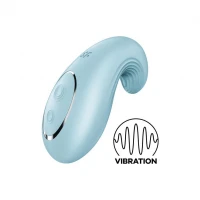 Вібратор Satisfyer Dipping Delight Light Blue, 2 мотори, гнучкий кінчик — Просмотреть изображение 1