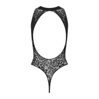 Ажурный бодистокинг с эффектом шнуровки Obsessive B129 teddy black XL/XXL, черный, с доступом Ажурный бодистокинг с эффектом шнуровки Obsessive B129 teddy black XL/XXL, черный, с доступом