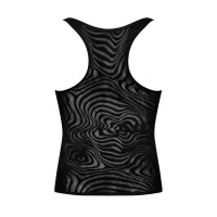Чоловіча напівпрозора майка-борцовка з візерунком Obsessive T103 tank top S/M/L, чорна — Переглянути зображення 6