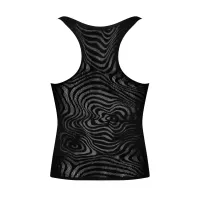 Мужская полупрозрачная майка-борцовка с узором Obsessive T103 tank top S/M/L, черная — Просмотреть изображение 6