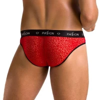 Чоловічі напівпрозорі труси Passion 031 SLIP MIKE L/XL Red, під леопард — Переглянути зображення 2