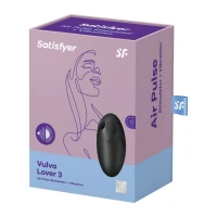 Вакуумний стимулятор з вібрацією Satisfyer Vulva Lover 3 Black — Просмотреть изображение 4