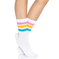 Шкарпетки жіночі в смужку Leg Avenue Pride crew socks Pansexual, 37–43 розмір — Просмотреть изображение 1