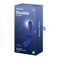 Двосторонній скляний дилдо Satisfyer Double Crystal Light blue, боросилікатне скло, унісекс — Просмотреть изображение 8