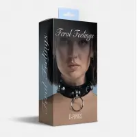 Нашийник для фіксації Feral Feelings - D-Rings Black — Переглянути зображення 2