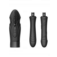 Компактна смарт секс-машина Zalo – Sesh Obsidian Black, 2 насадки, пульт ДК, кристал Swarovski — Переглянути зображення 6