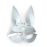 Шкіряна маска Зайчика Art of Sex - Bunny mask, колір Білий — Просмотреть изображение 6