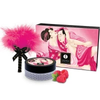 Смачна пудра для оральних пестощів Shunga Body Powder Raspberry feeling, 75 г, аромат малини — Переглянути зображення 1