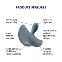 Анальна вібропробка Satisfyer Booty Absolute Beginners 2, для початківців, ввідна частина 3,5 см — Переглянути зображення 5
