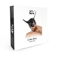 Шкіряна маска Art of Sex - Lucifer Black — Переглянути зображення 4