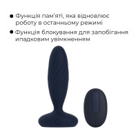 Анальна смарт-вібропробка з пульсацією Svakom Jordan Navy Blue, пульт ДК — Просмотреть изображение 7