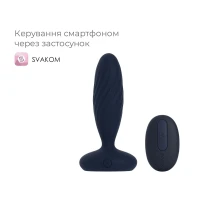 Анальна смарт-вібропробка з пульсацією Svakom Jordan Navy Blue, пульт ДК — Переглянути зображення 2